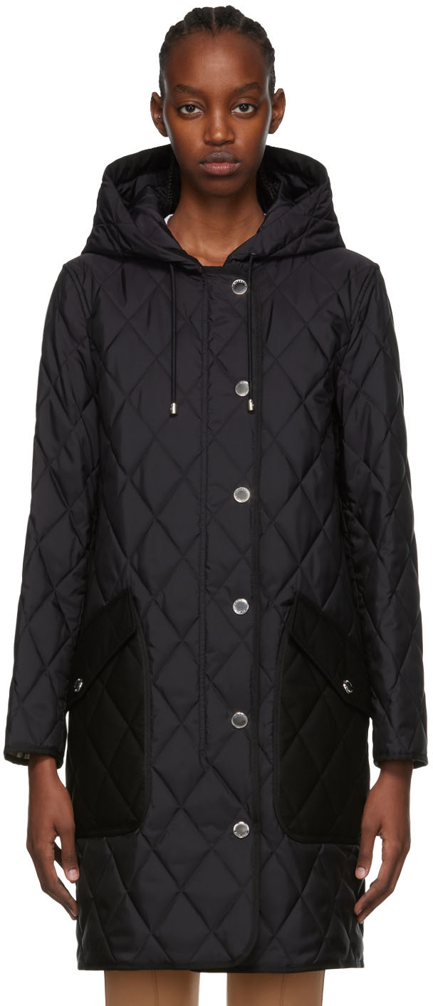 Burberry Black Nylon Coat