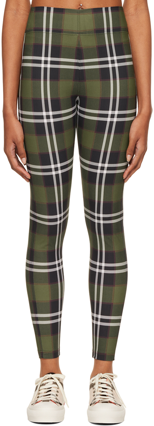 Burberry: Green Vintage Check Leggings