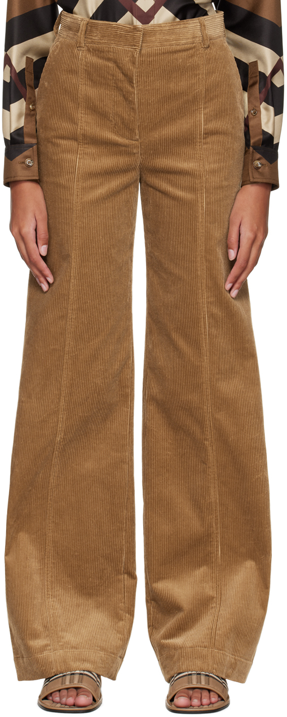 Burberry Brown Wide-Leg Trousers