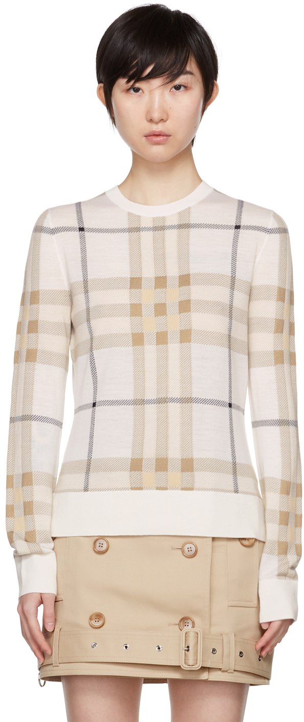 burberry white sweater