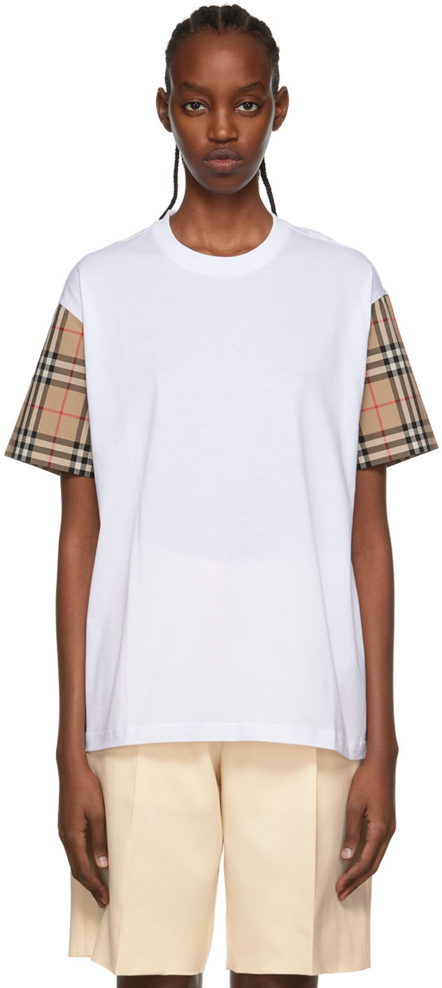 Burberry White Vintage Check T-Shirt