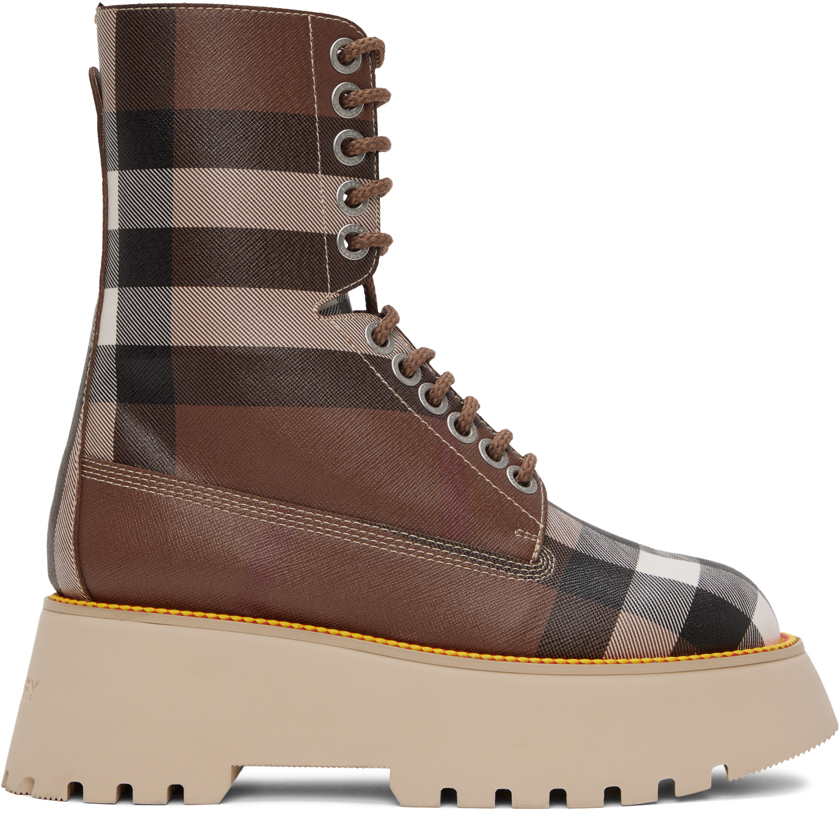 Burberry Taupe Trek Boots