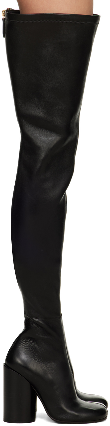 Burberry Black Zip Tall Boots