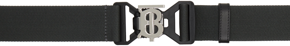 Burberry Gray Monogram Motif Belt