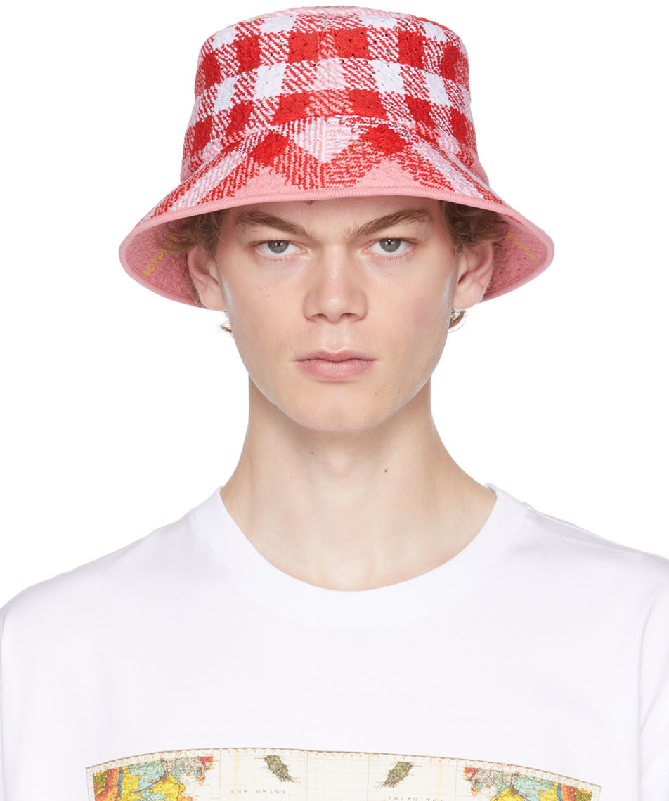 Burberry Pink Check Bucket Hat