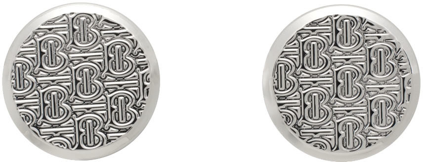 Burberry Silver Monogram Cufflinks