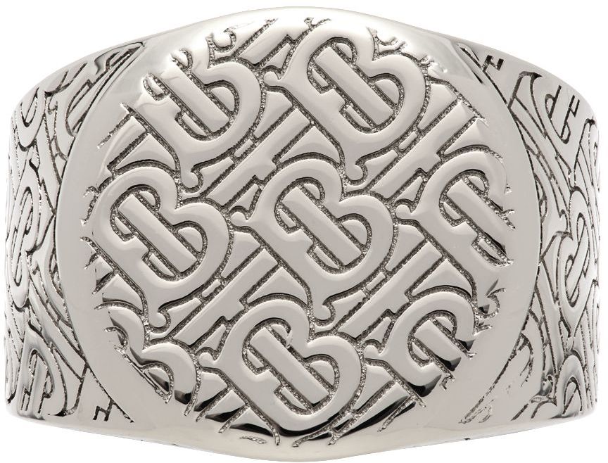 Burberry Silver Monogram Ring