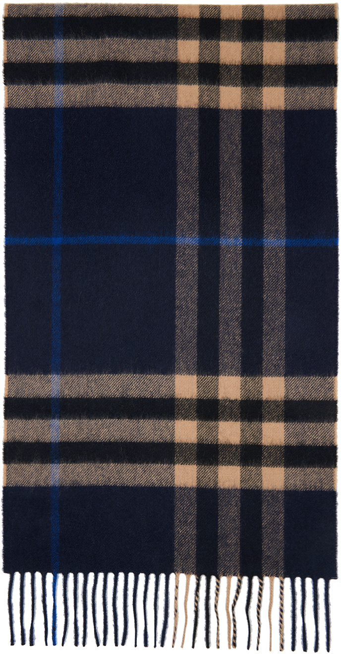 Burberry Blue 'The Classic Check' Scarf