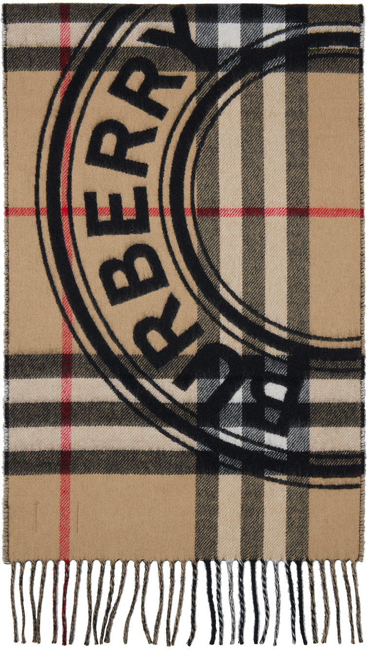 Burberry Beige Montage Print Scarf