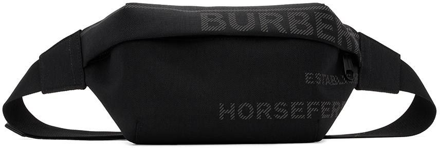 BURBERRY: pouch in nylon - Black  Burberry belt bag 8069773 online at