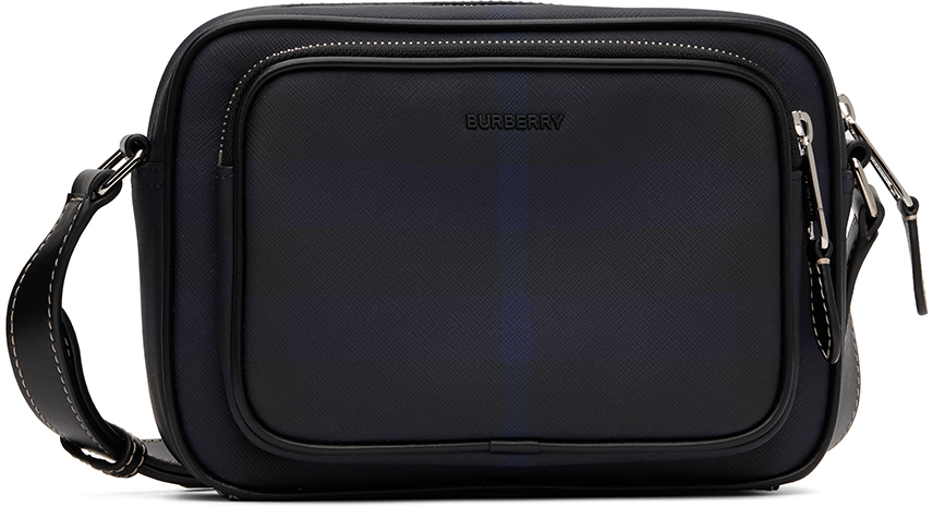 Burberry Blue Exaggerated Check Crossbody Bag