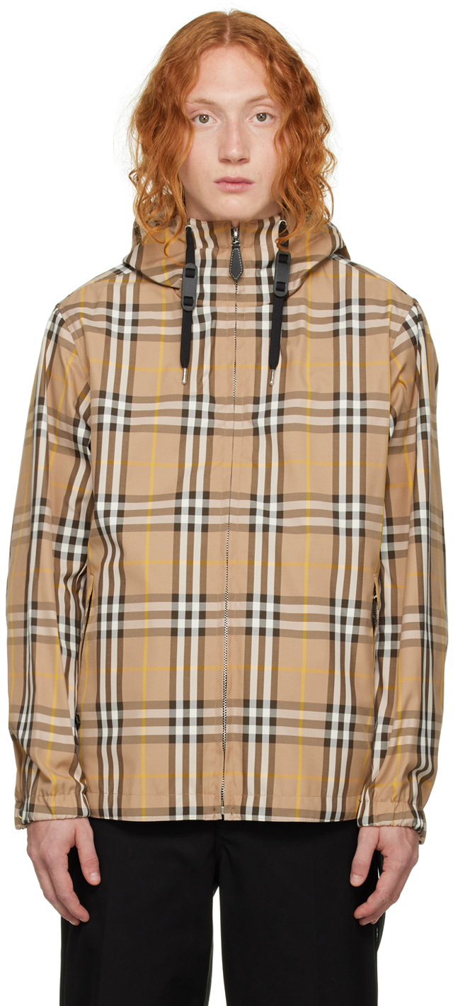 Burberry: Beige Fitzroy Reversible Jacket | SSENSE