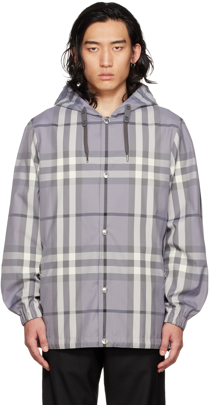 Burberry Gray Reversible Vintage Check Jacket