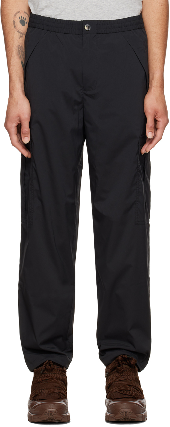 Burberry: Black Rubber Patch Cargo Pants | SSENSE Canada