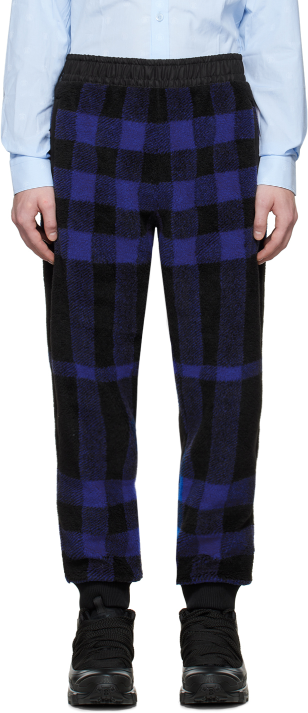 Burberry: Blue & Black Exploded Lounge Pants