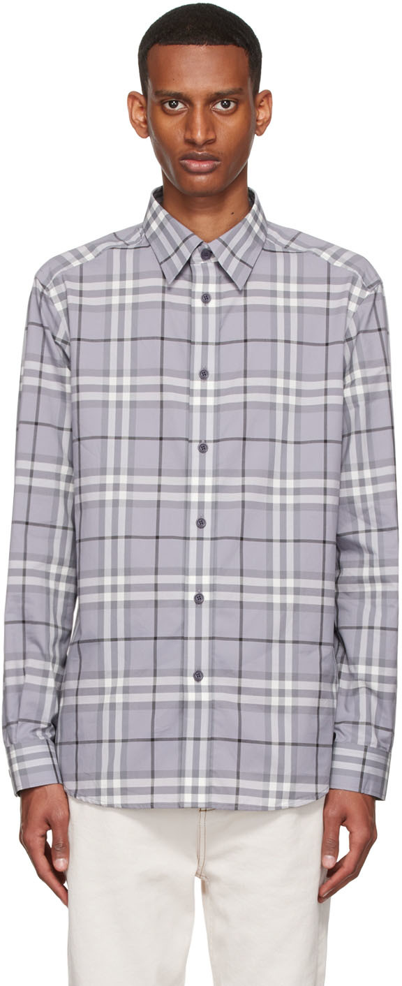 Burberry Gray Cotton Shirt