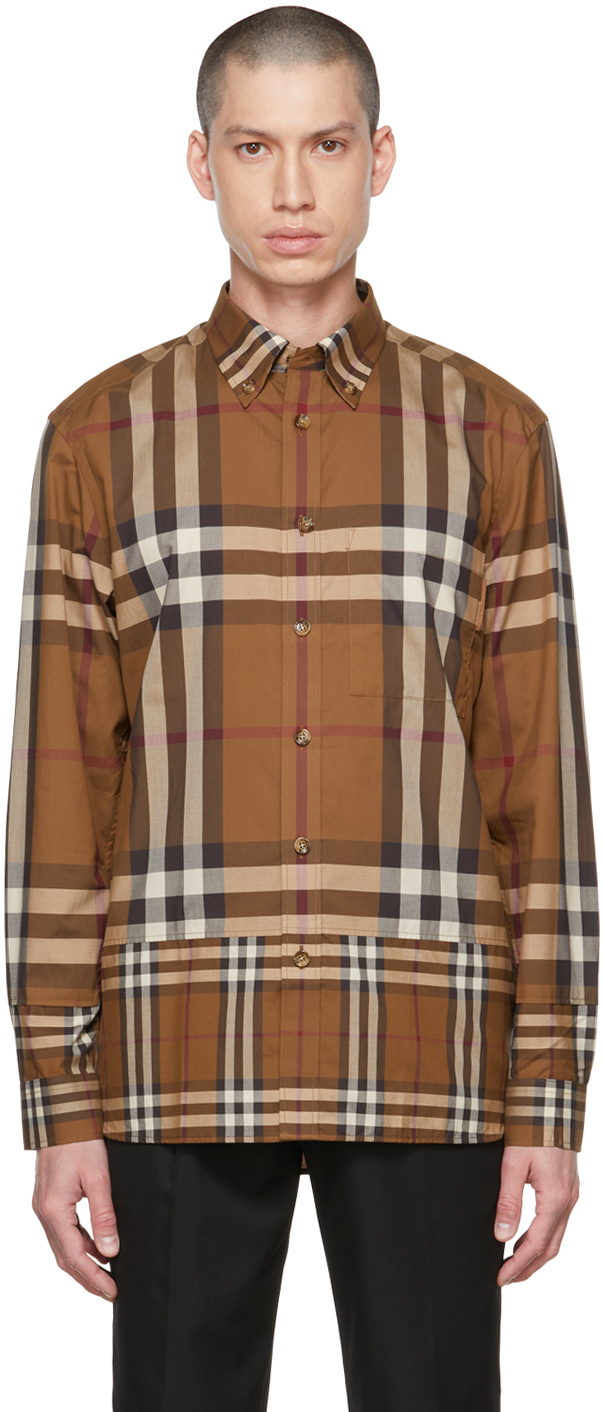 Burberry: Brown Vintage Check Shirt | SSENSE