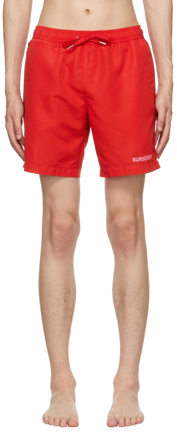 Ssense Uomo Sport & Swimwear Costumi da bagno Pantaloncini da bagno Red Polyester Swim Shorts 