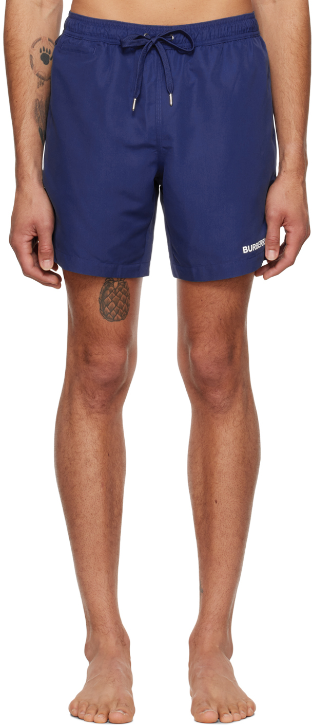 Blue Bonded Swim Shorts