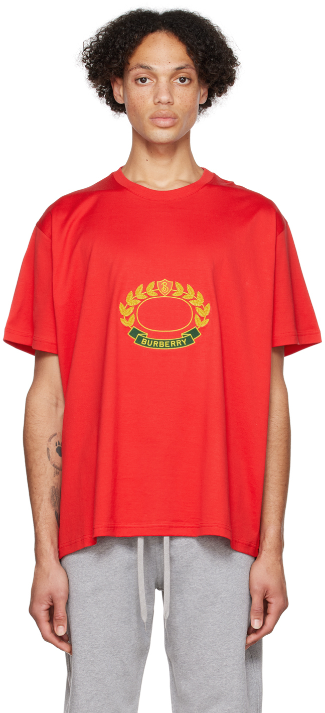 Red Embroidered T-Shirt
