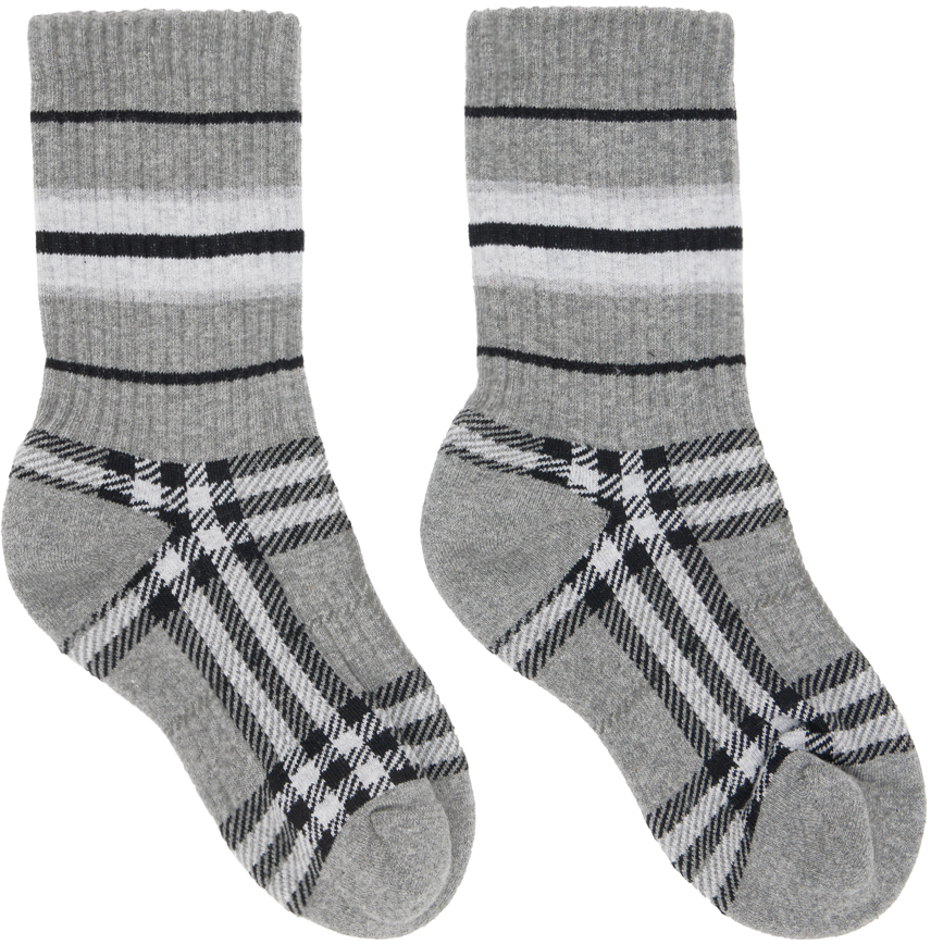 White & Black Vertical Core Socks Ssense Uomo Abbigliamento Intimo Calze 