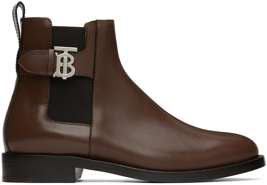 Brown Monogram Chelsea Boots
