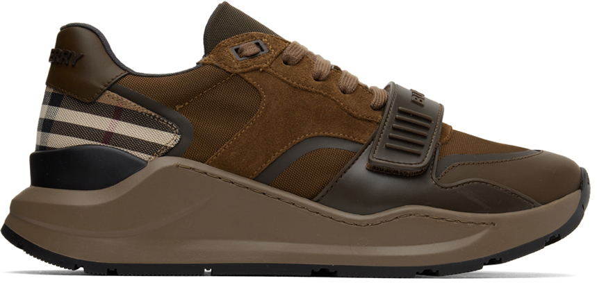 Burberry: Brown Ramsey Sneakers | SSENSE Canada