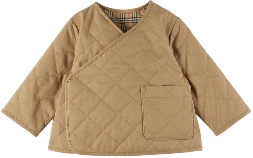 BURBERRY BABY REVERSIBLE BEIGE QUILTED JACKET