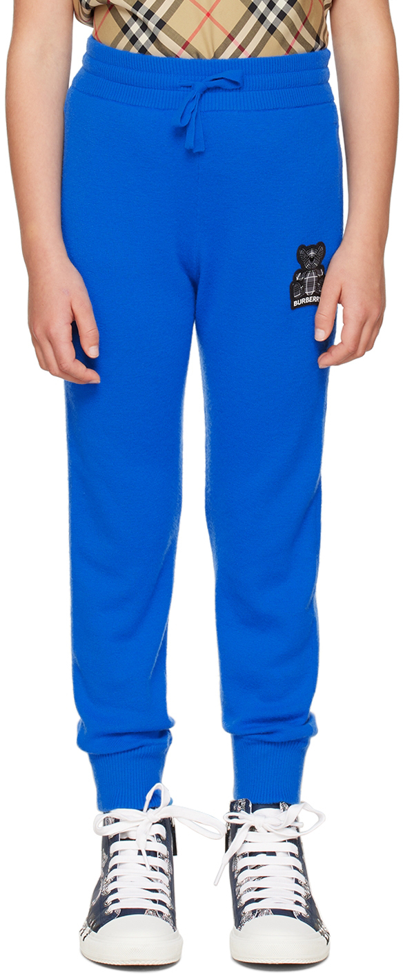 Kids Blue Thomas Bear Lounge Pants by Burberry | SSENSE Canada