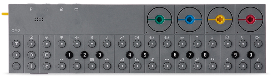 Gray OP-Z Multimedia Synthesizer