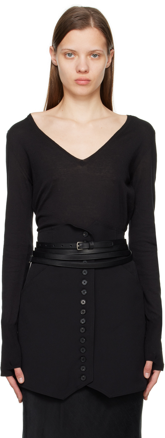 Ann Demeulemeester White Bobbie Belt | Smart Closet