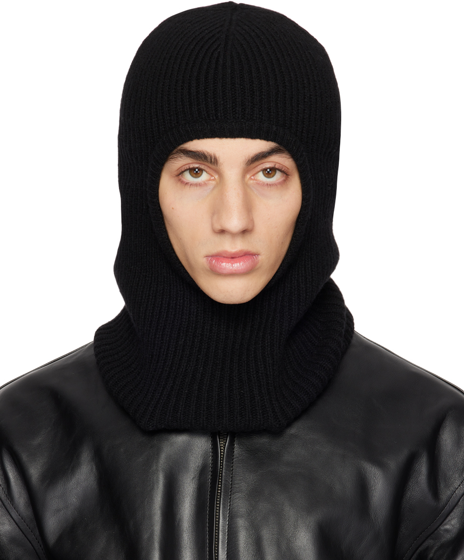 Ann Demeulemeester: Black Rib Balaclava | SSENSE