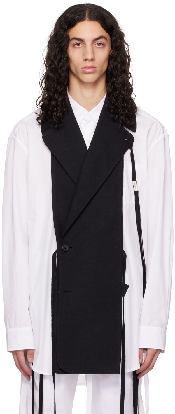 Ann Demeulemeester: Black Jim Waistcoat | SSENSE Canada