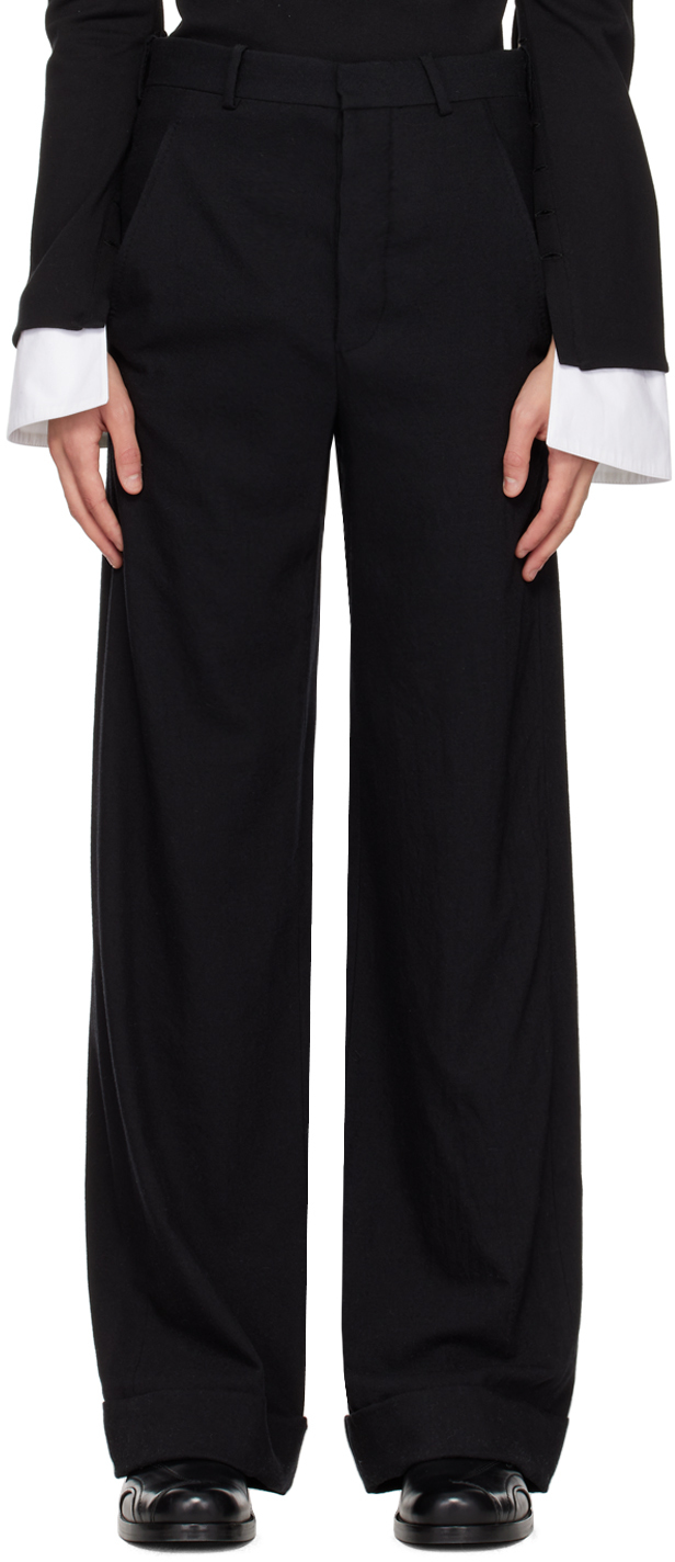 Ann Demeulemeester: Black Albert Trousers | SSENSE