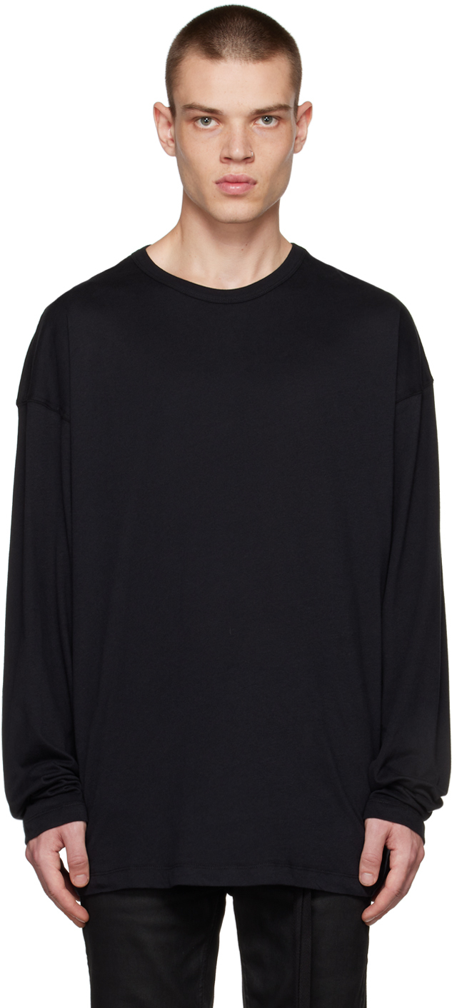 Ann Demeulemeester: Black Henk Long Sleeve T-Shirt | SSENSE