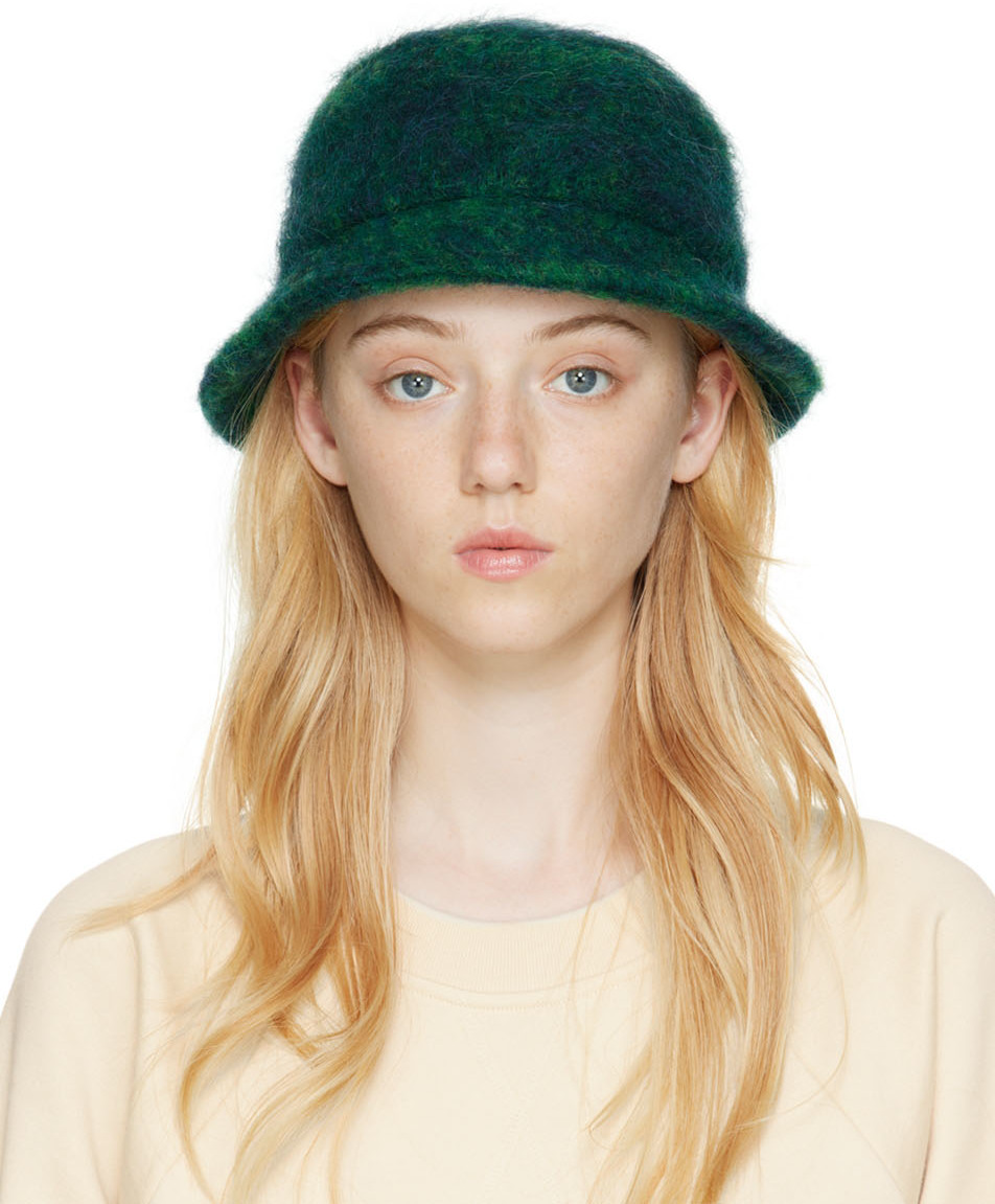 Green Mohair & Alpaca Bucket Hat by Marni on Sale