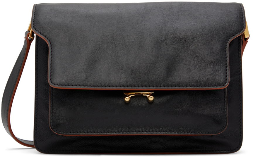 Black Medium Soft Trunk Bag by Marni on Sale