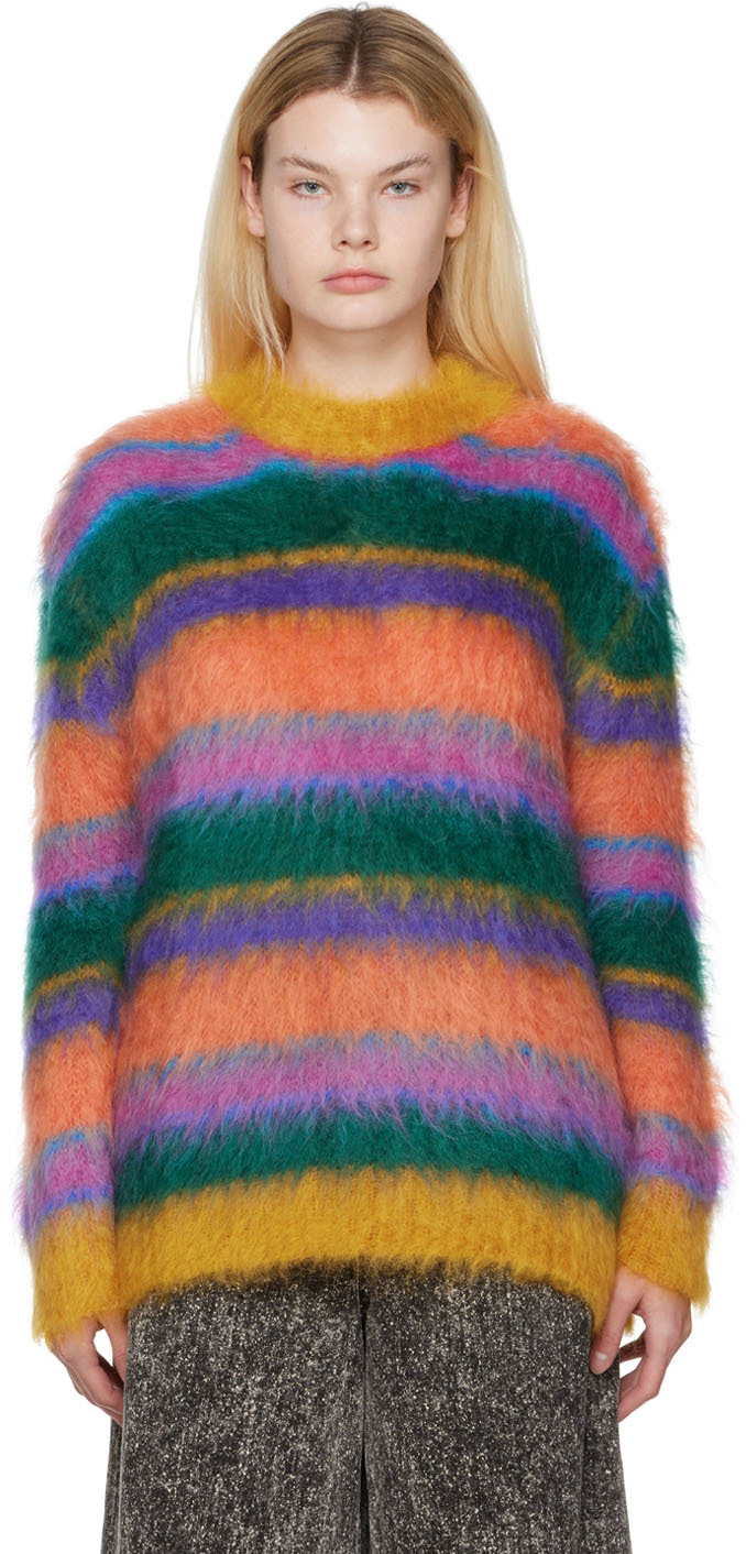 Marni: Multicolor Fuzzy Wuzzy Sweater | SSENSE Canada