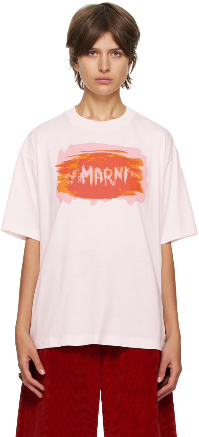 Marni Pink Paint T-Shirt