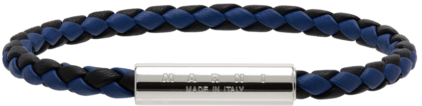 Marni Black & Navy Braided Bracelet