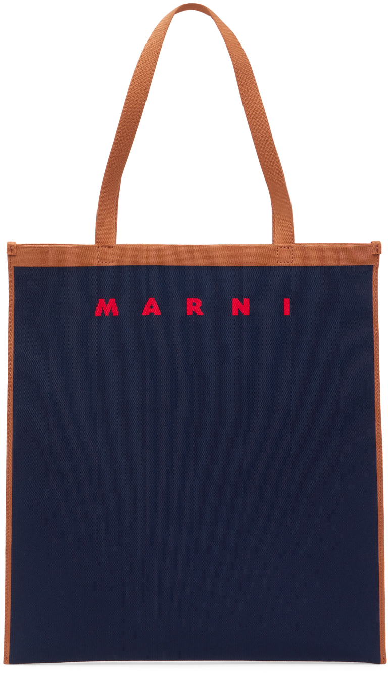 Marni Navy Trunk Soft Tote