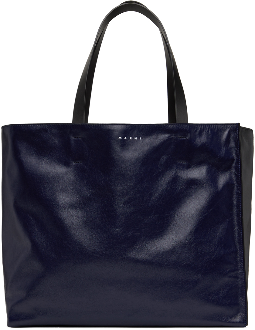 Navy & Black Large Museo Tote