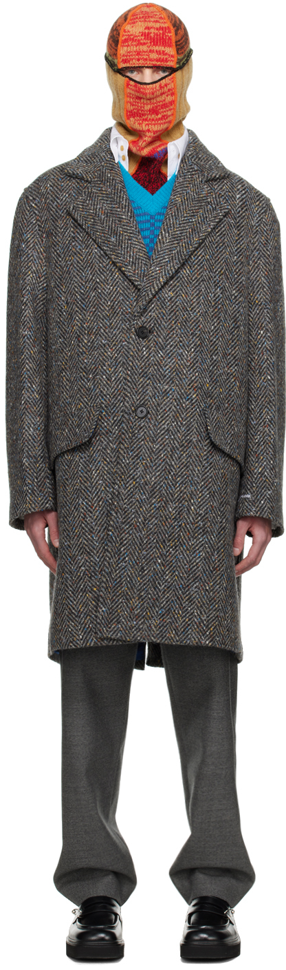 Marni Gray Speckled Coat