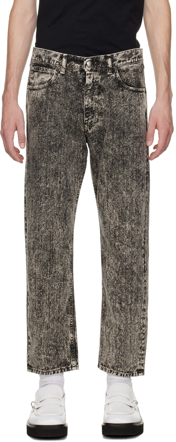 Marni Black Marble Dyed Jeans