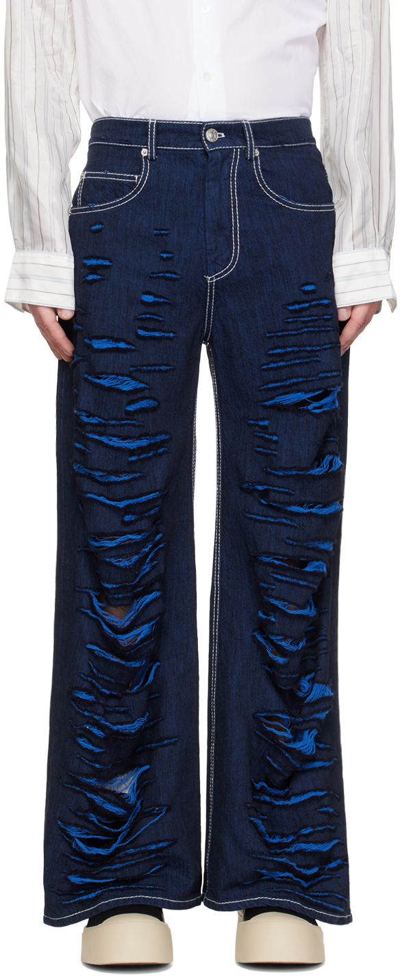 Marni Blue Cut Out Jeans