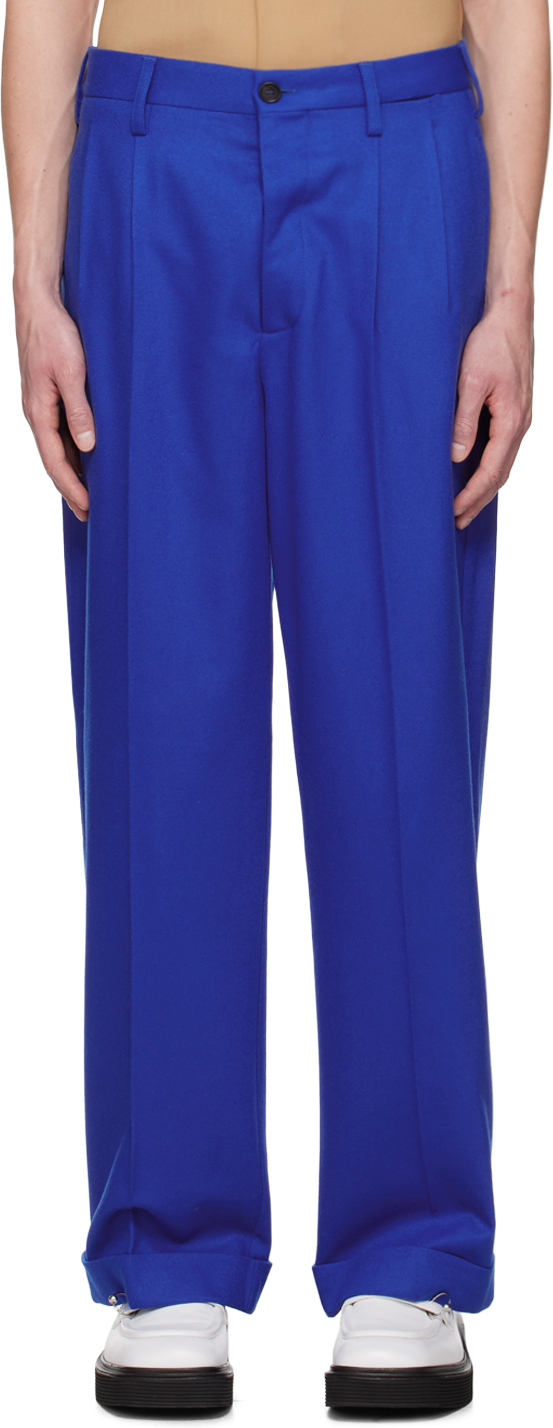 Marni Blue Tuxedo-Style Trousers