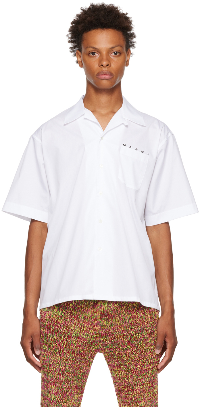 Marni Cotton Black Stripe Bowling Shirt for Men Mens Shirts Marni Shirts 
