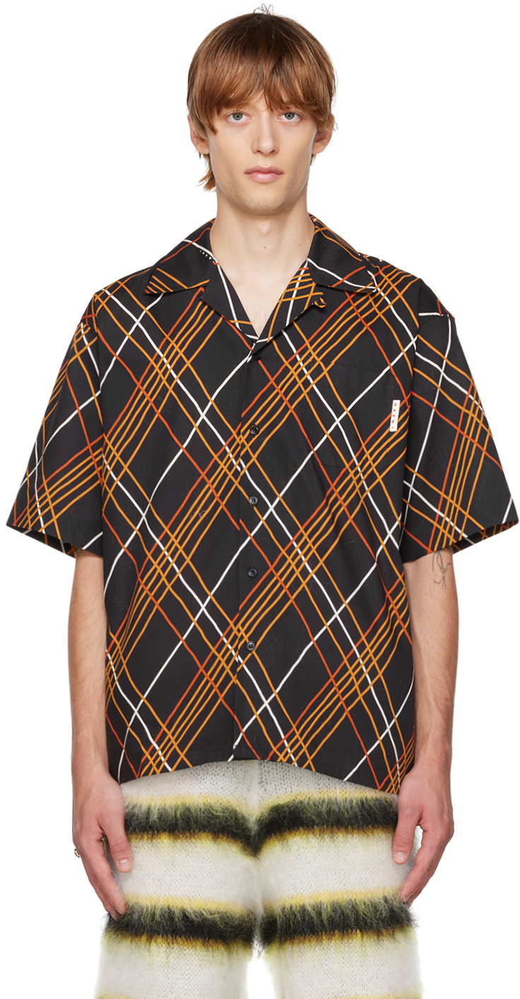 Black Stripe Bowling Shirt