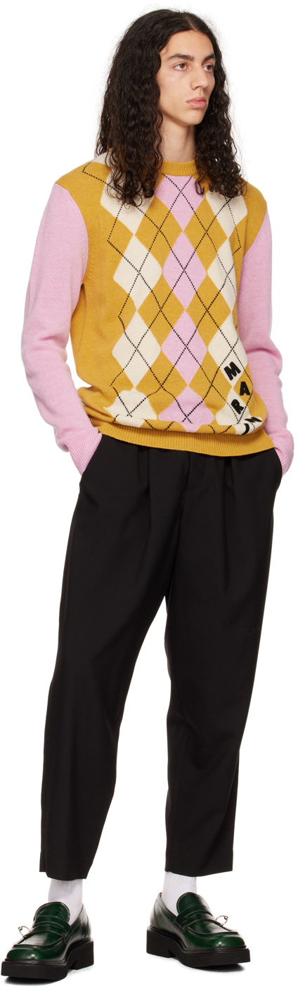 Marni Logo Round Neck Sweater In Ary54 Jupiter