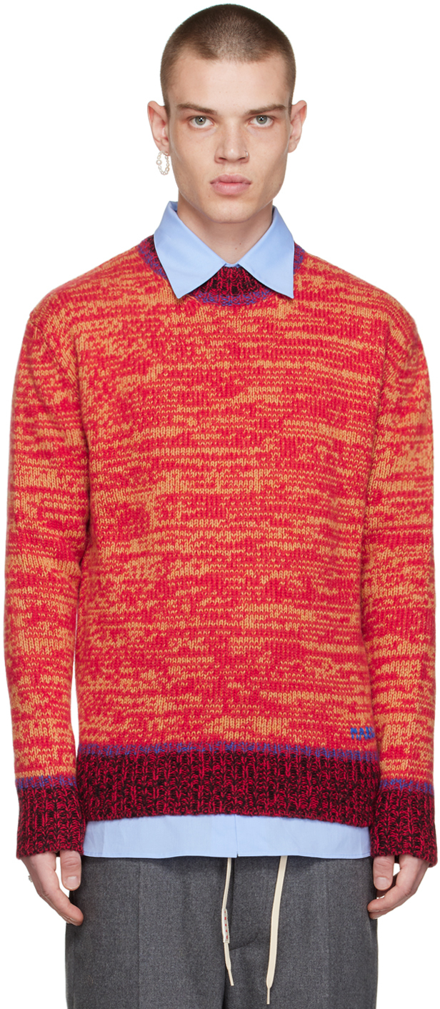 Marni: Orange Crewneck Sweater | SSENSE